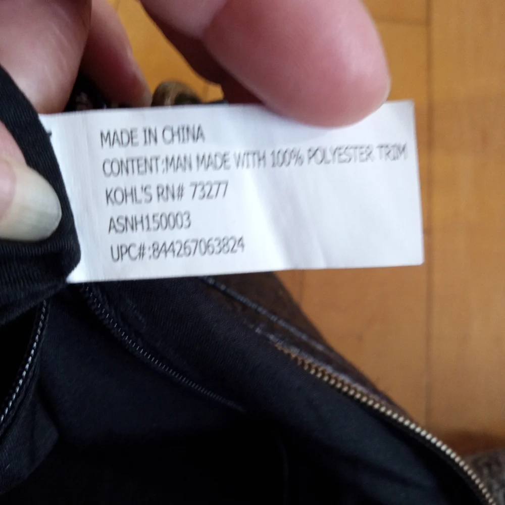 Sonoma Lifestyle black vegan leather crossbody bag with tassels - Picture 11 of 11